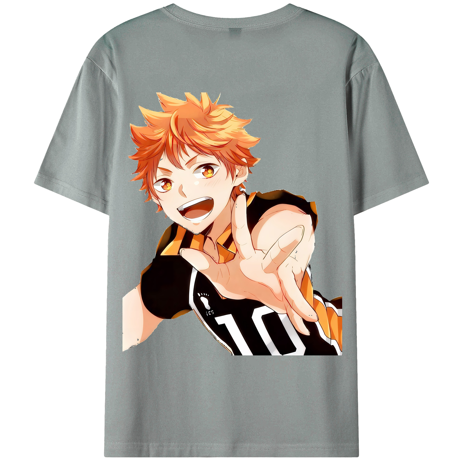 （画像用） ハイキュー!! Haikyu!! 綿100％ メンズ半袖Tシャツ（バックプリント） 通気性